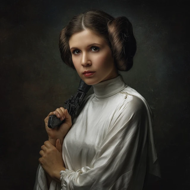 Carrie Fisher as Princess Leia Star Wars Art
