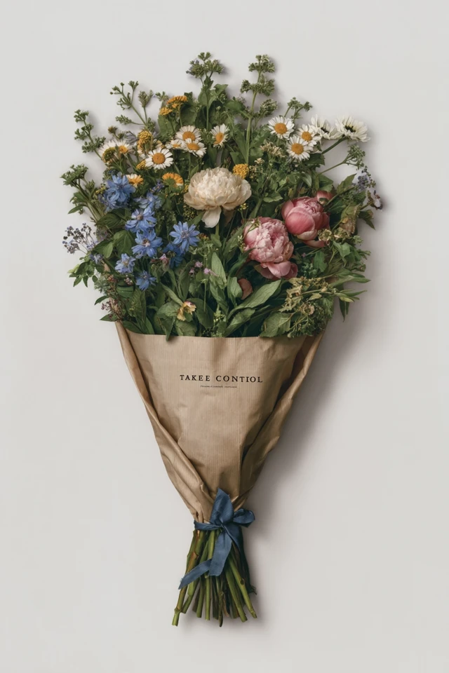 Elegant Floral Bouquet in Studio Photography