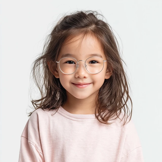Smiling Chinese Girl in Glasses Commercial Photo