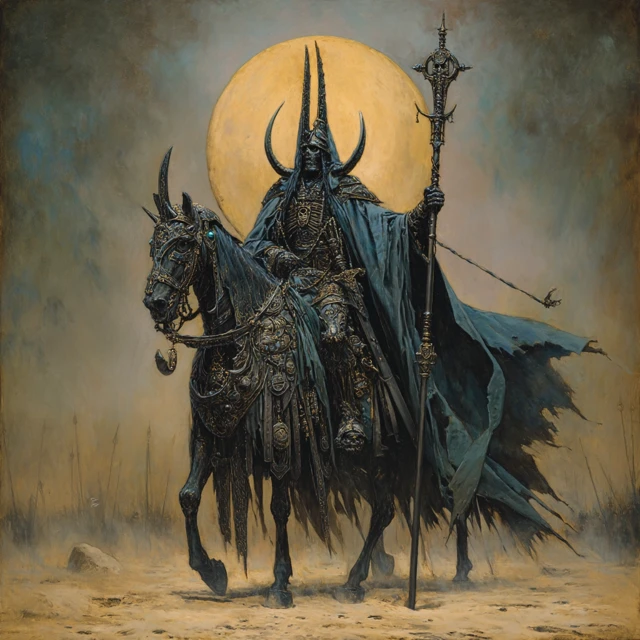 Luciferian Knight Artwork by Frank Frazetta