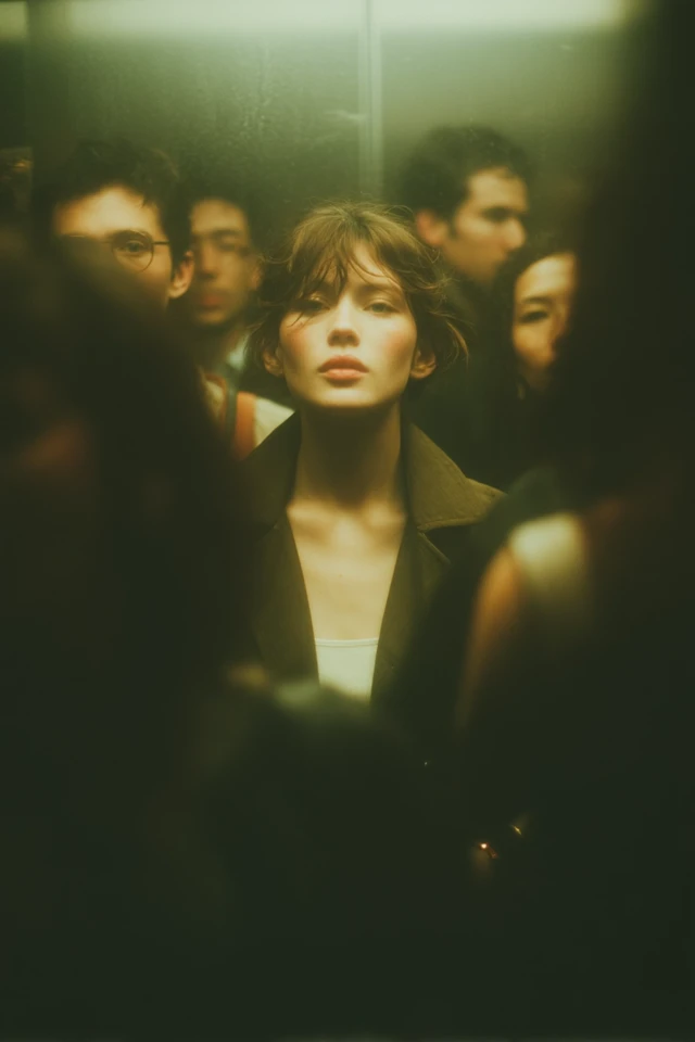 Woman in Lift Portrait Photography