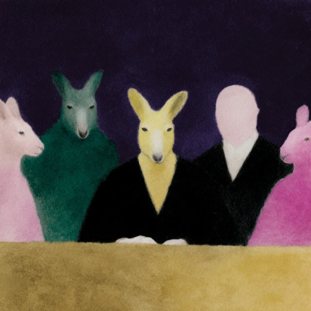 Kangaroo Court Surreal Illustration