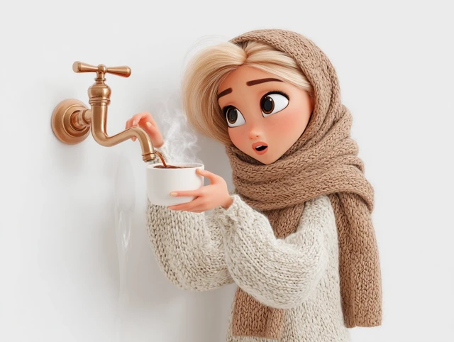 Pixar Woman Drinking Coffee Funny 3D Animation