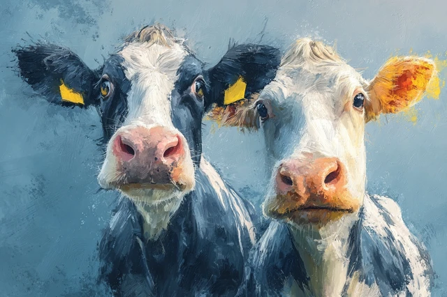 Cute Cow Painting Hand Painted Art Childrens Book