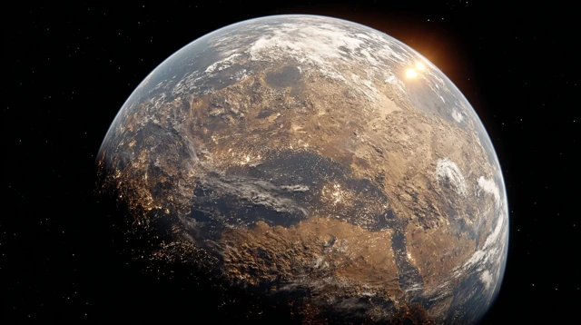 PostApocalyptic Earth From Space Wasteland Dust Storms