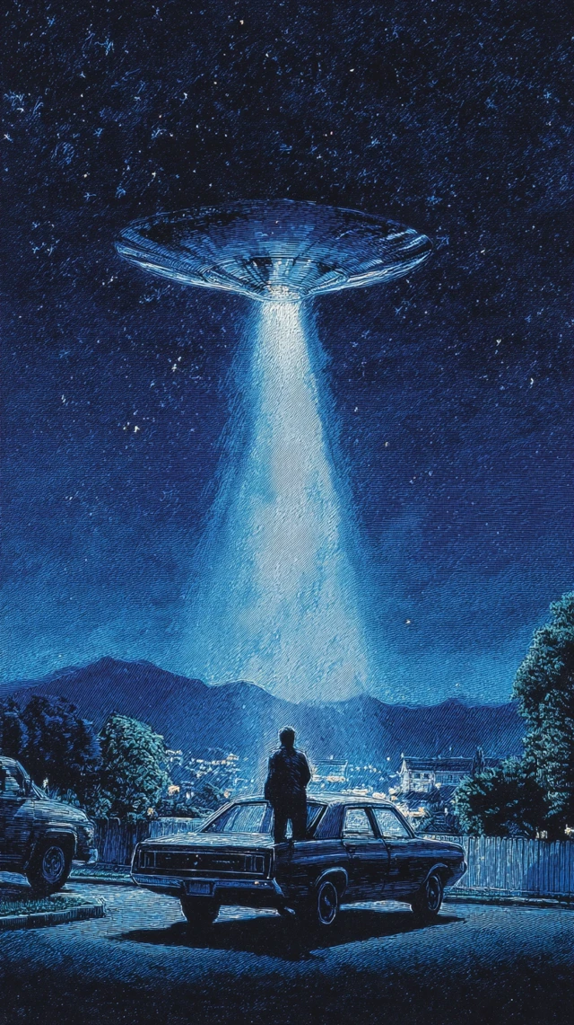 Alien Abduction Vintage Poster Art