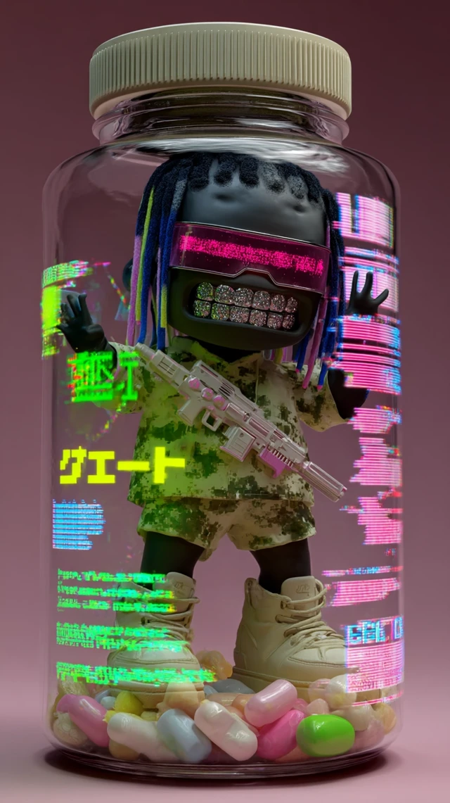 Y3K Cybernetic Kid Superhero Portrait