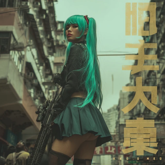 Hatsune Miku Hong Kong Action John Woo Style