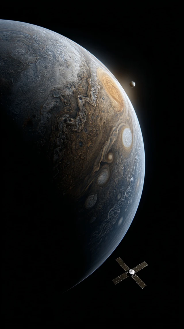 NASAs Satellite Approaching Jupiter Orbit