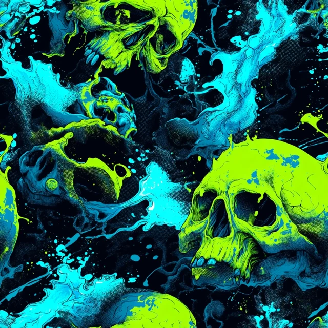 Liquid Skull Art Melted Surf Wax Abyssal Colors
