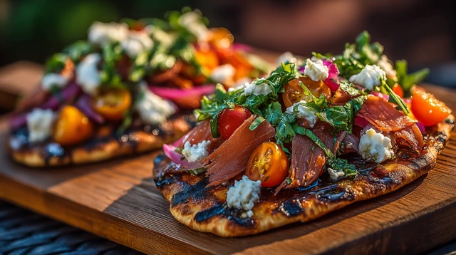 Grilled Flatbreads with Fresh Summer Ingredients