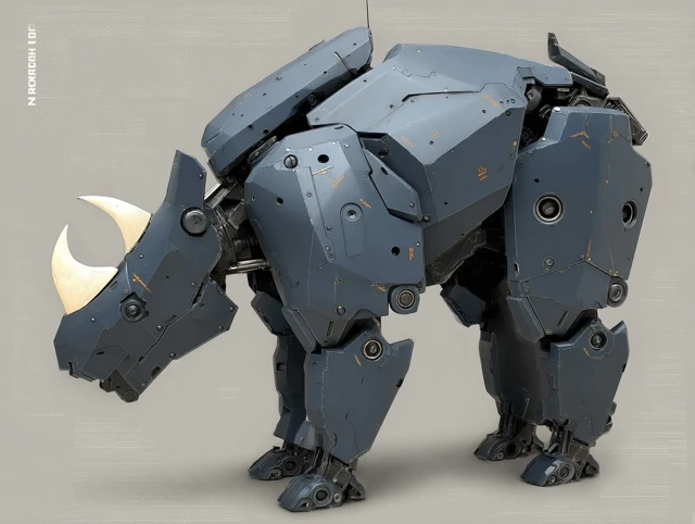 Mecha Rhino - Futuristic Robot Animal