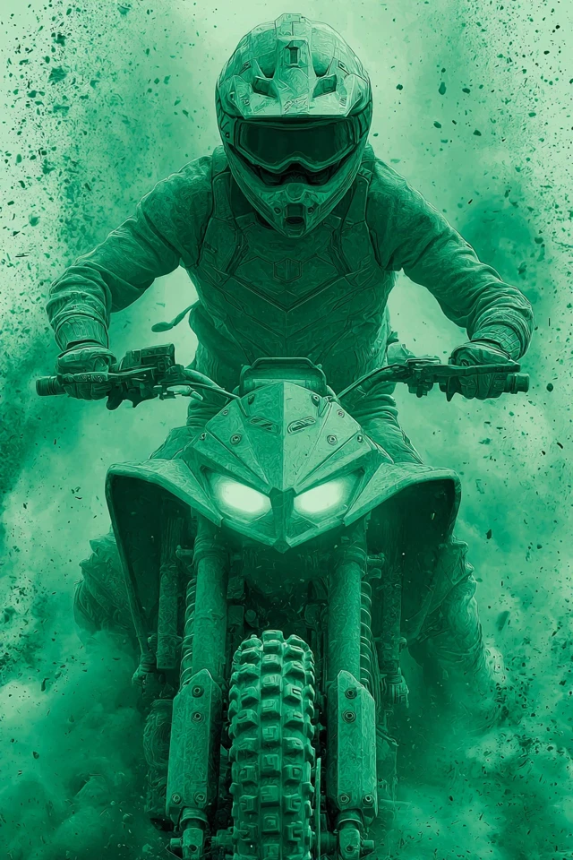 Cyberpunk Quad Bike Grunge Design