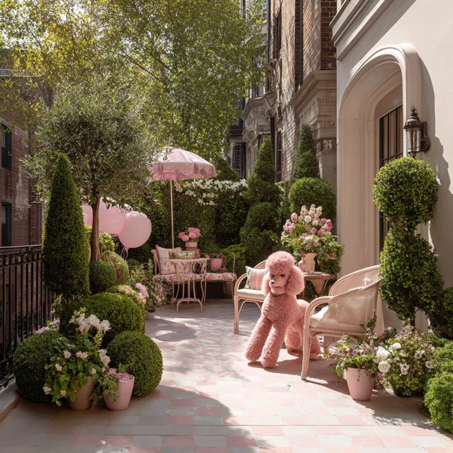 Pink Poodle Backyard Design Ideas