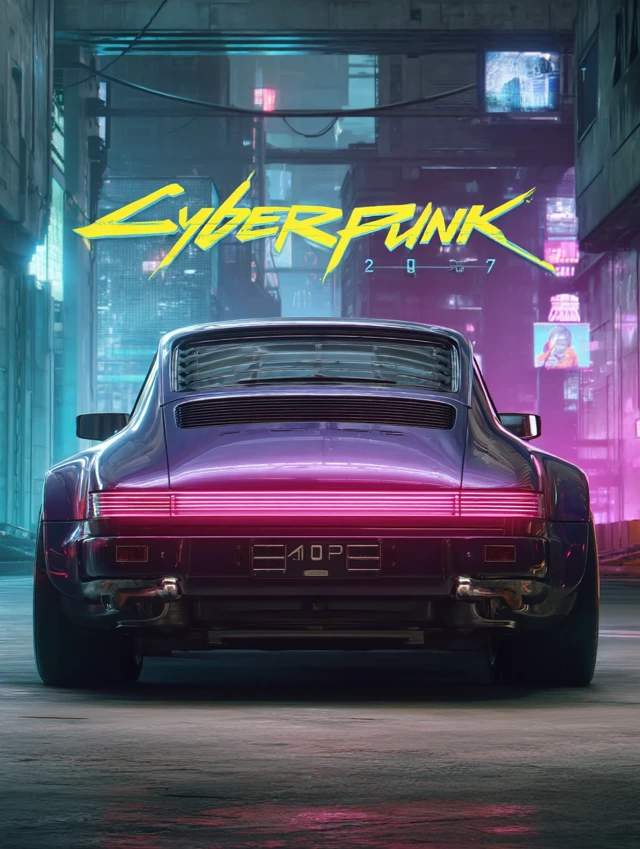 Cyberpunk 2077 Porsche Macan City Night Scene