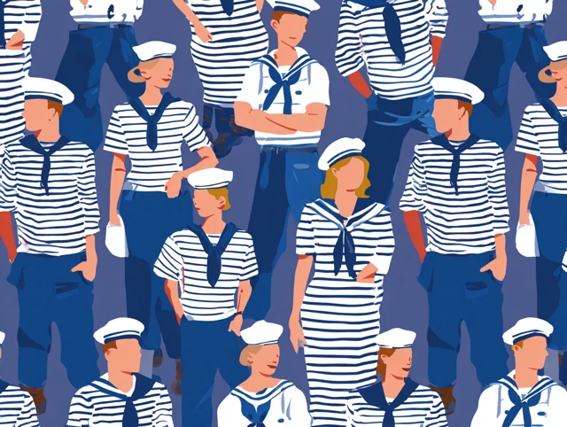 Navy Sailor Print Seamless Pattern Illustration