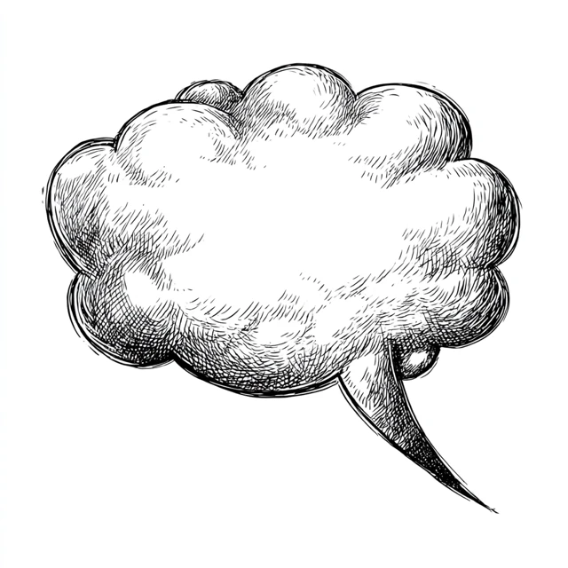 Hand-Drawn Speech Bubble Clipart