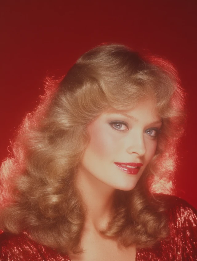 Farrah Fawcett Red Lips Classic Photography