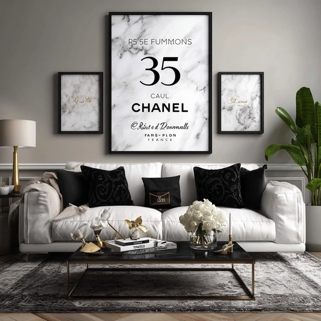 Chanel Wall Art Decor Set Luxury Home Design