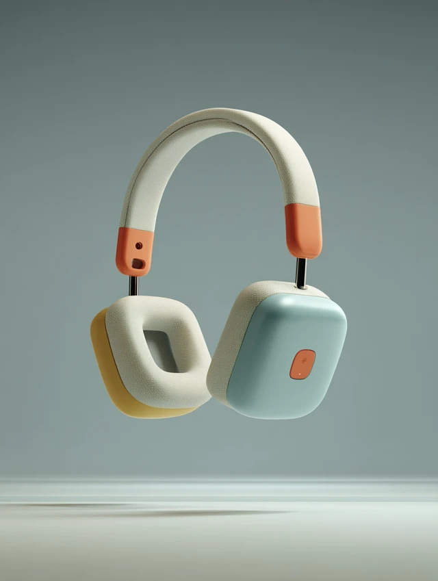 Teenage Engineering Headphones 3D Render Minimalist Design
