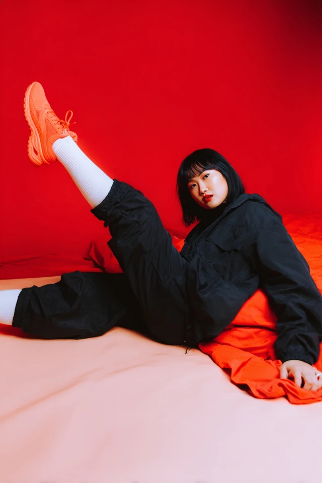 Streetwear Fashion Editorial Young Asian Woman