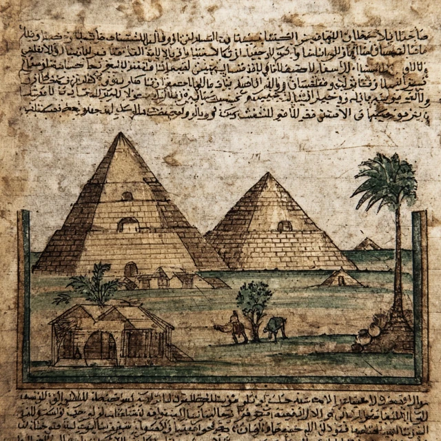 Giza Pyramids Abbasid Illustration