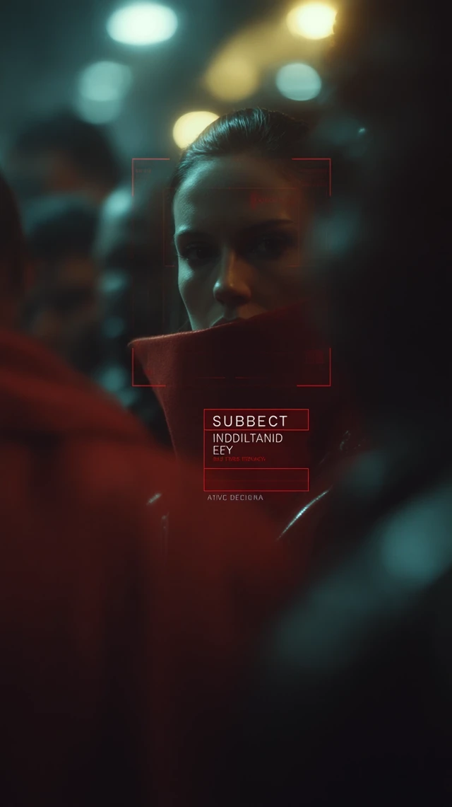 Cyberpunk Surveillance Woman in Nightclub