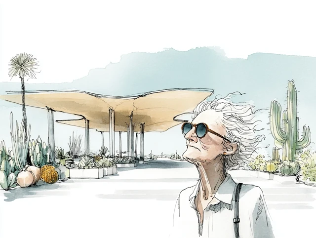 Older Woman at Airport Watercolor Sketch
