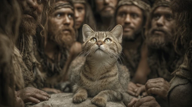 Neolithic Humans with Wildcat