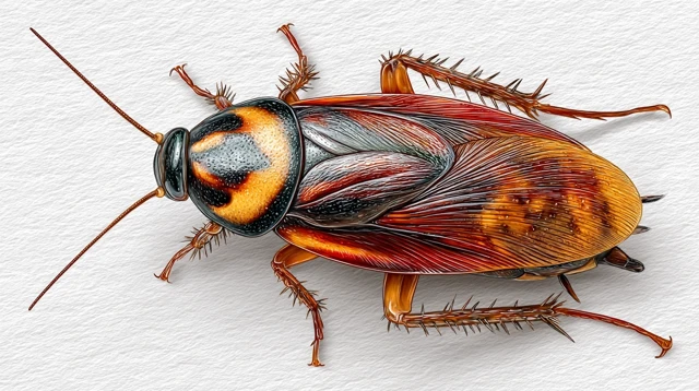 Cockroach Illustration for Pest Control Services