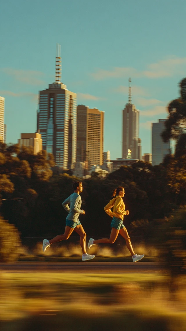 Running in Melbourne Fashion Campaign Golden Hour