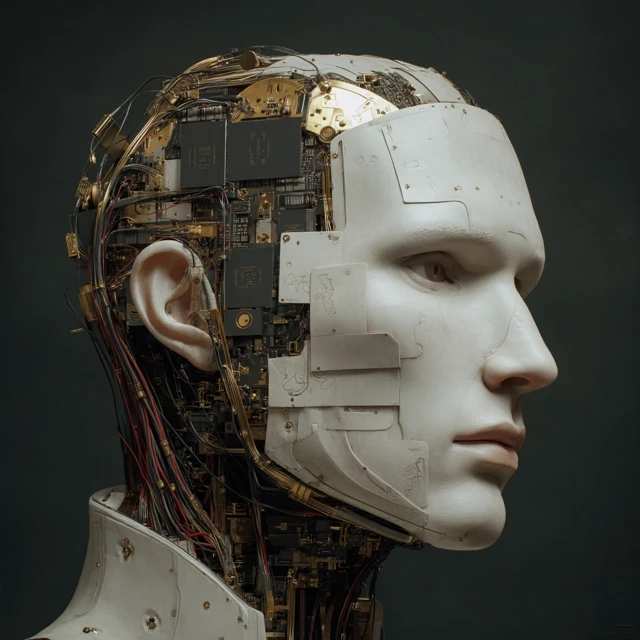 Cybernetic Android in Renaissance Style
