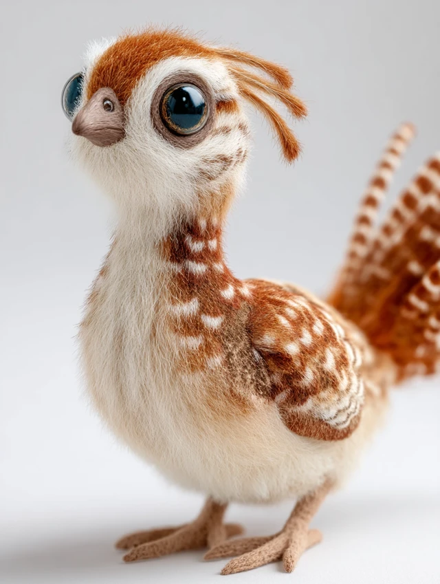 Fluffy Japanese Pheasant Bird Soft Plush Toy