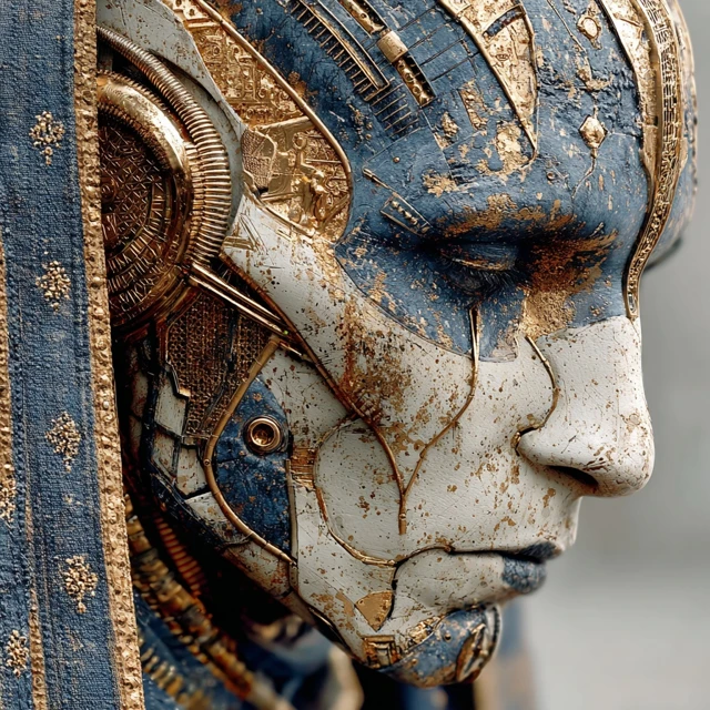 Ancient Egyptian Cyborg Portrait