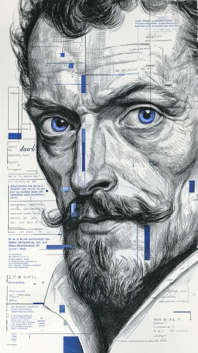 Classic Art Modern Twist Face Portrait