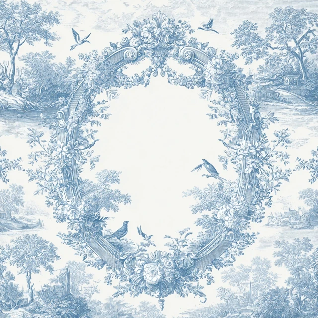 Toile de Jouy Pattern Wedding Design French Countryside