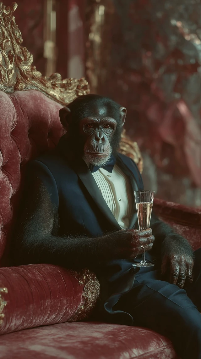 Chimpanzee in a Suit End of World Party
