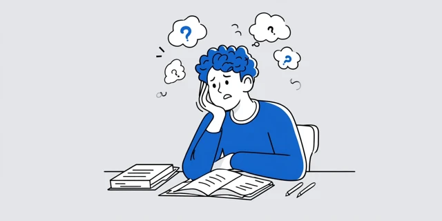 Student Exam Anxiety Illustration