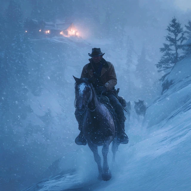 Arthur Morgan Winter Ride Red Dead Redemption 2