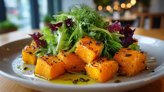 Roasted Pumpkin Salad Healthy and Delicious Recipe