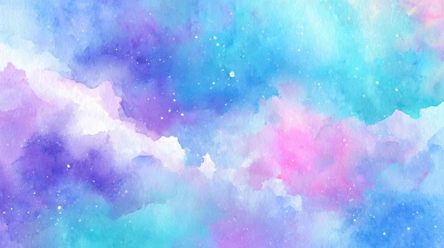 Hopeful Artwork Watercolor Painting Clouds Sky
