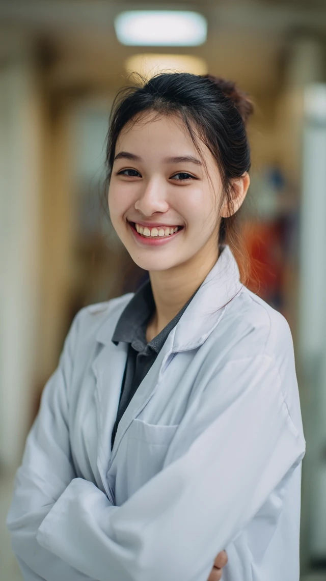 Chinese Dietitian Smiling Portrait Wellness