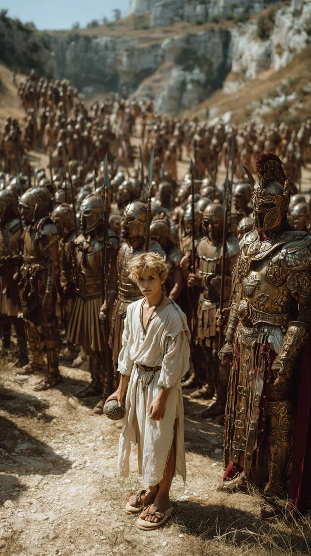 David and Goliath Epic Scene in 8K