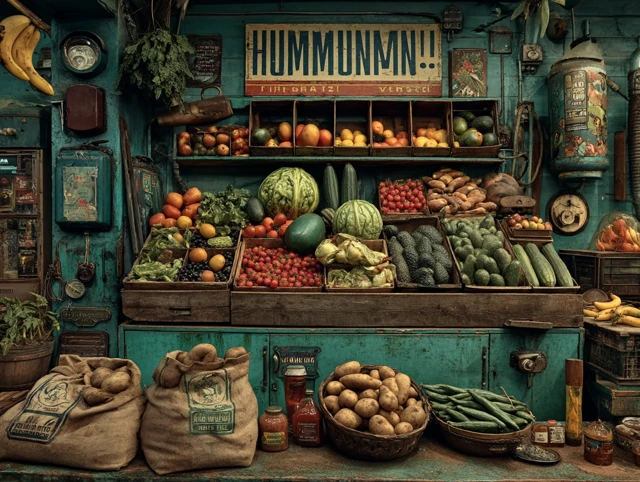 German Vegetable Shop - Photorealistic Still Life