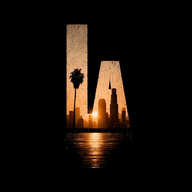 LA Logo for Sports Team Hollywood Glamour