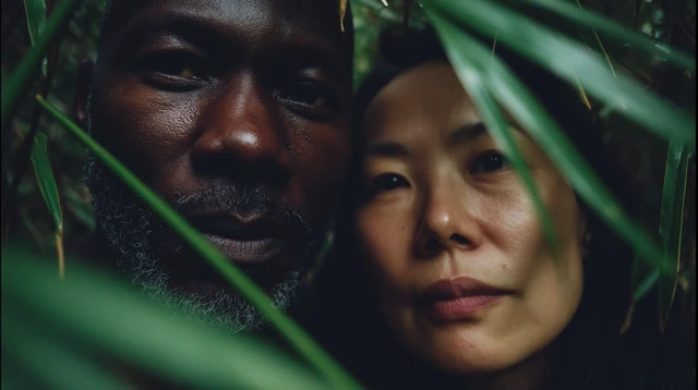 Portrait of Two People in Nature