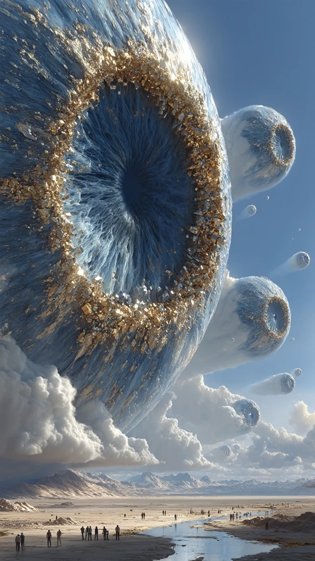 Surreal Eye Meteors Crashing to Earth