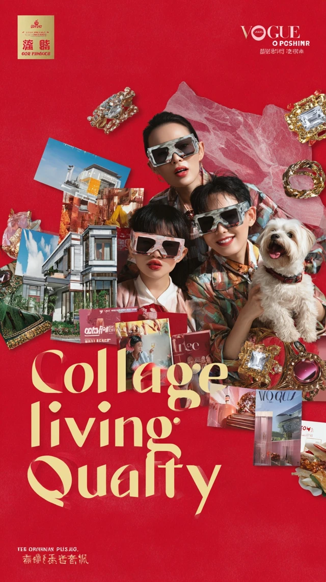 Collage Quality Living Luxury Family Vogue