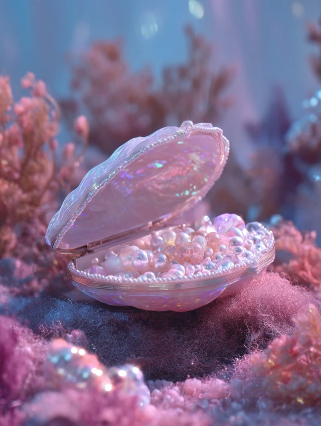 Underwater Fantasy Clam Shell Pearls