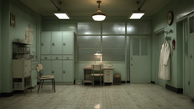 1950s Medical Office Interior Cold War Era